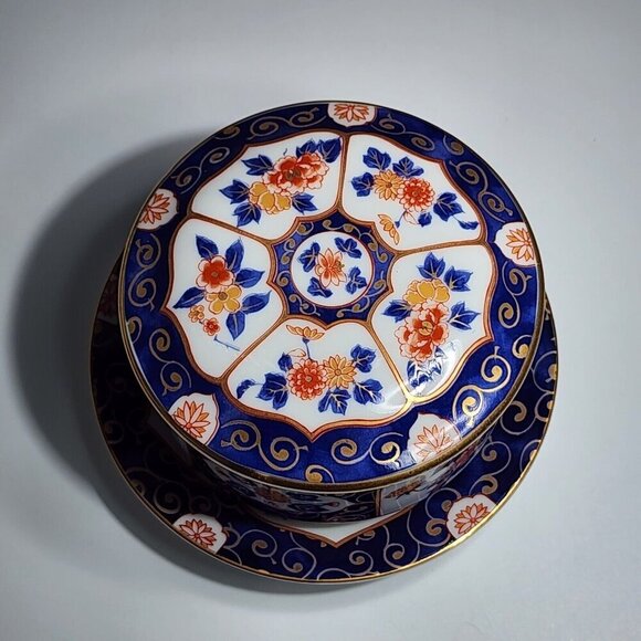 Japanese Kutani Porcelain Tea Set With Floral & Gold Kozan Gama (Kozan Kiln) VTG - Picture 9 of 12